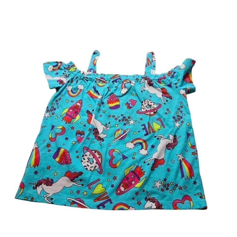 Children's Place unicorn space donut shirt S